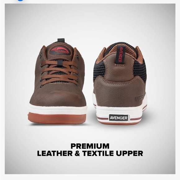 Avenger Work Boots Men's A712 Aluminum Toe Industrial Shoe size 7.5 new brown - Picture 5 of 11